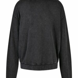 Acid washed oversize hoodie - Black, XS