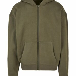 Ultra heavy zip hoodie - Olive, XS