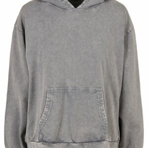 Women's acid washed oversized hoodie - Asphalt, XS