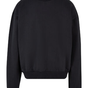 Ultra-heavy cotton crew neck - Black, XS