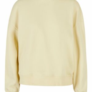 Women’s oversized crew neck sweatshirt - Soft Yellow, XS
