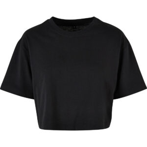 Women’s short oversized tee - Black, XS