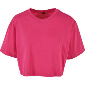 Women’s short oversized tee - Hibiskus Pink, XS