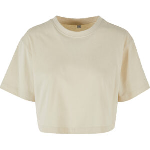 Women’s short oversized tee - Sand, XS