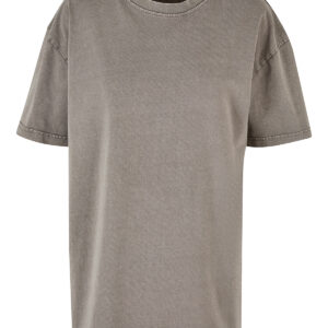 Women’s oversized acid wash tee - Asphalt, XS