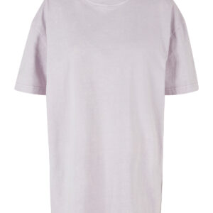 Women’s oversized acid wash tee - Soft Lilac, XS