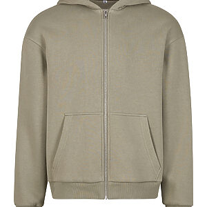 Fluffy zip hoodie - Pale Olive, XS