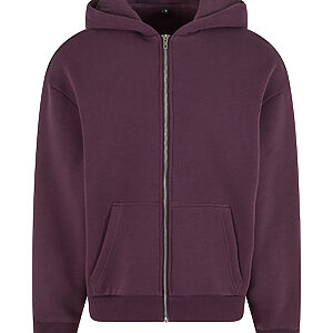 Fluffy zip hoodie - Plum Purple, XS