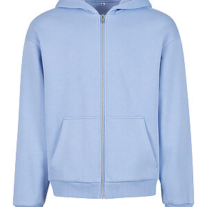 Fluffy zip hoodie - Powder Blue, XS