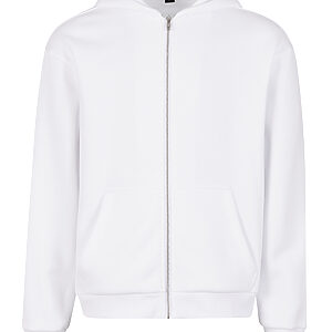 Fluffy zip hoodie - White, XS