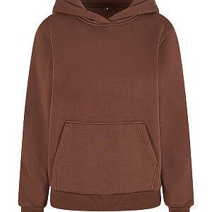 Women’s fluffy hoodie - Chocolate Brown, XS