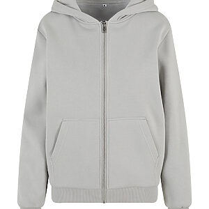 Women’s fluffy zip hoodie - Light Asphalt, XS