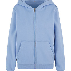 Women’s fluffy zip hoodie - Powder Blue, XS