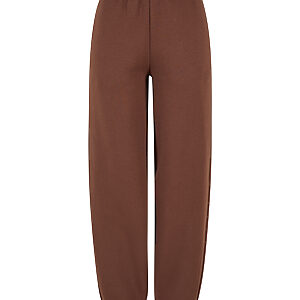 Women’s fluffy sweatpants - Chocolate Brown, XS