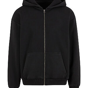 Vintage heavy zip hoodie - Black, S