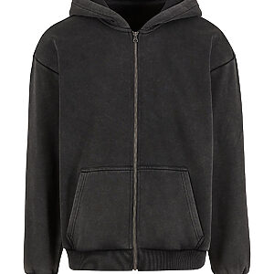 Vintage heavy zip hoodie - Magnet, S