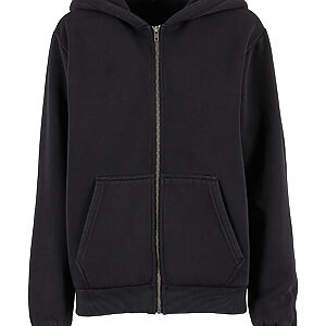 Women’s vintage heavy zip hoodie - Black, XS