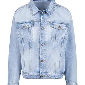 Heavy ounce boxy denim jacket - New Light Blue Washed, S