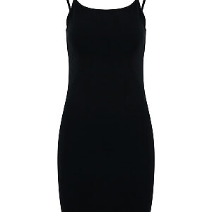 Women’s stretch Jersey slim dress - Black, XS