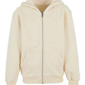 Kids fluffy zip hoodie - White Sand, 4/6 Years