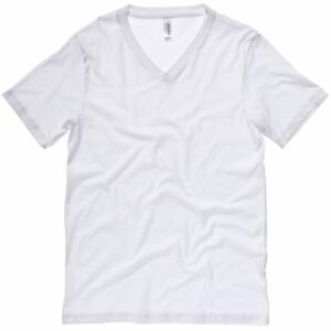 Unisex Jersey v-neck t-shirt - White, S