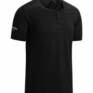 Swing Tech™ solid polo - Caviar, XS