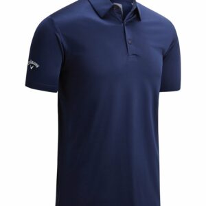 Swing Tech™ solid polo - Navy (Peacoat), XS