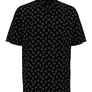 All-over large chev printed polo - Caviar, S