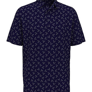 All-over large chev printed polo - Peacoat, S