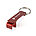DUNBAR 3-IN-1 BOTTLE OPENER KEYRING - RED, 100-249