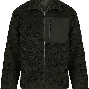 Recycled sherpa fleece - Dark Olive, XS