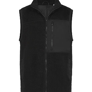 Recycled sherpa gilet - Black, XS