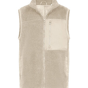 Recycled sherpa gilet - Natural, XS