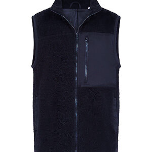 Recycled sherpa gilet - Navy, XS