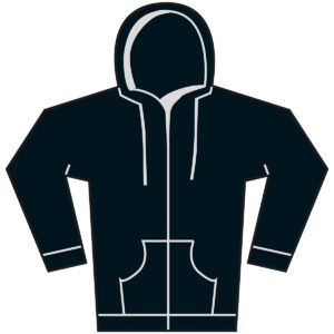 Softstyle™ midweight fleece adult full-zip hooded sweatshirt - Black, S