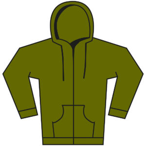 Softstyle™ midweight fleece adult full-zip hooded sweatshirt - Military Green, S