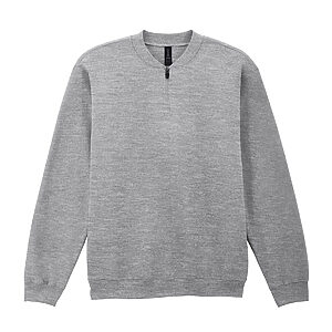Softstyle™ midweight adult fleece 1/4-zip sweatshirt - Ringspun Sport Grey, S