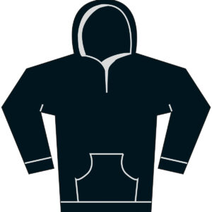 Softstyle™ midweight fleece youth hoodie - Black, XS