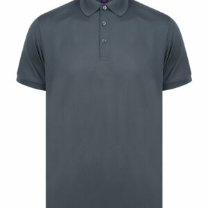 Recycled polyester polo shirt - Charcoal, XS