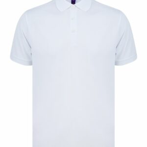 Recycled polyester polo shirt - White, XS