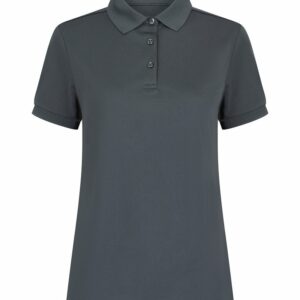 Women’s recycled polyester polo shirt - Charcoal* Grey, XS
