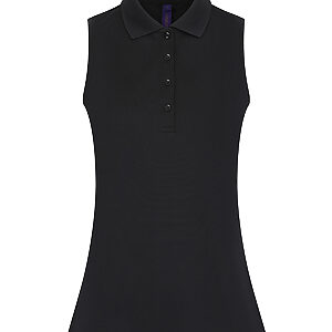 Women’s sleeveless Coolplus® polo shirt - Black, XS