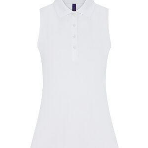 Women’s sleeveless Coolplus® polo shirt - White, XS