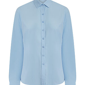 Women’s long sleeve ‘cotton-feel’ Coolplus® shirt - Light Blue, XS