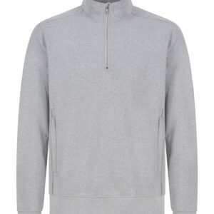 Unisex sustainable ¼-zip sweatshirt - Heather Grey, XS