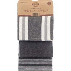 Pro Chef tea towel - Grey/Stripe, One size