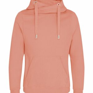 Cross neck hoodie - Dusty Pink, XS