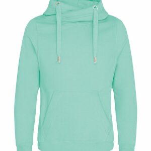 Cross neck hoodie - Peppermint, XS