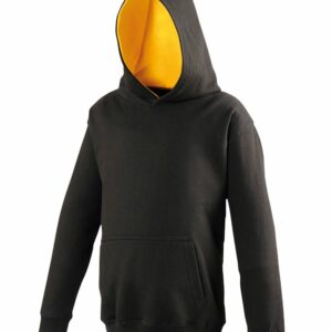 Kids varsity hoodie - Jet Black/Gold, 3/4 Yrs