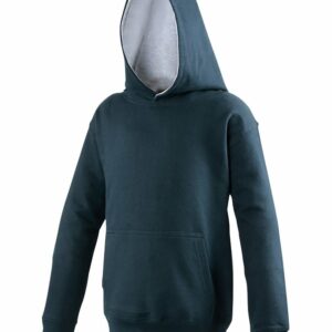 Kids varsity hoodie - New French Navy/Heather Grey, 3/4 Yrs